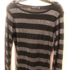 The Limited black and silver top